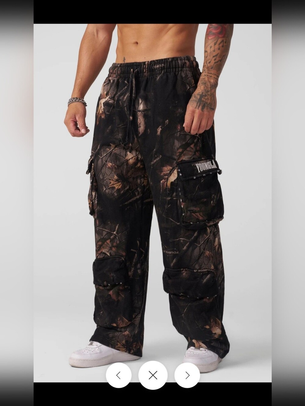 Men's YoungLA - 2033 - Heritage Camo Cargo Sweats